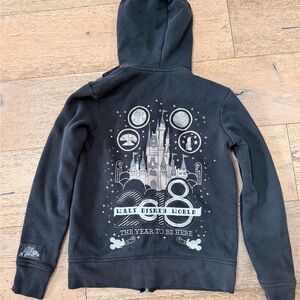 Disney Black Hoodie with Castle Graphic